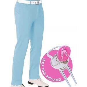 Royal and Awesome Men`s Golf Pants Pastel Blue Waist 34 Length 32 NWT
